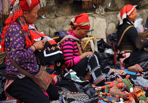 Marché typique à Sapa